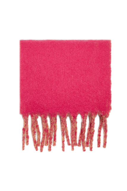 Двухцветный шарф BICOLOR с бахромой|Основной цвет:Розовый|Артикул:37026318 | Фото 1
