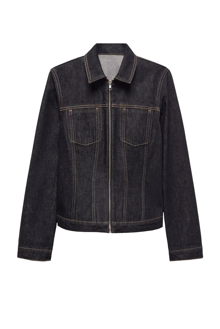 Куртка джинсовая HELENA на молнии|Основной цвет:Серый|Артикул:67073694 | Фото 1