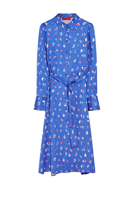 Платье MISTER из вискозы с принтом|Основной цвет:Синий|Артикул:72210823 | Фото 1
