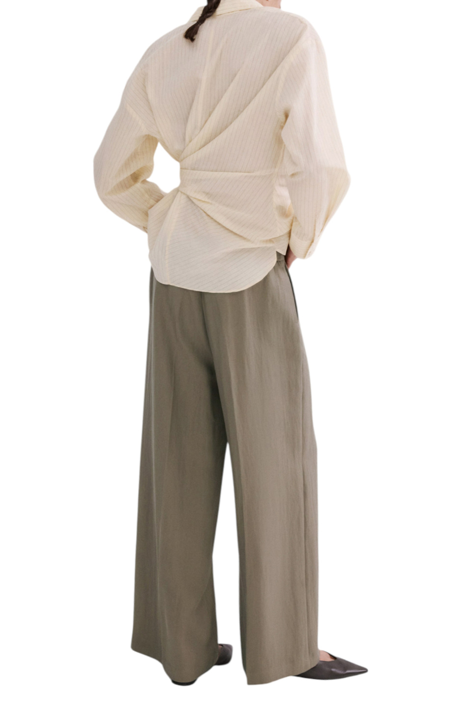 Женский Mango Брюки FLUID с высокой посадкой (цвет ), артикул 27065964 | Фото 4