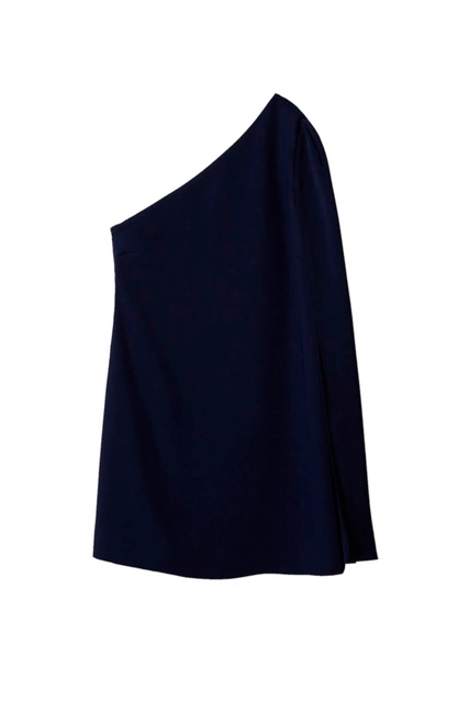 Платье LEMON с асимметричным вырезом|Основной цвет:Синий|Артикул:47075879 | Фото 1