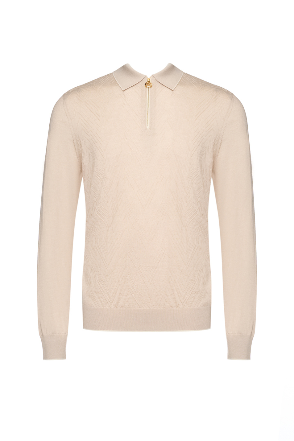 Джемпер поло из кашемира и шелка|Основной цвет:Бежевый Мужской Stefano Ricci Джемпер поло из кашемира и шелка (цвет ), артикул K606399P30-F25314 | Фото 1