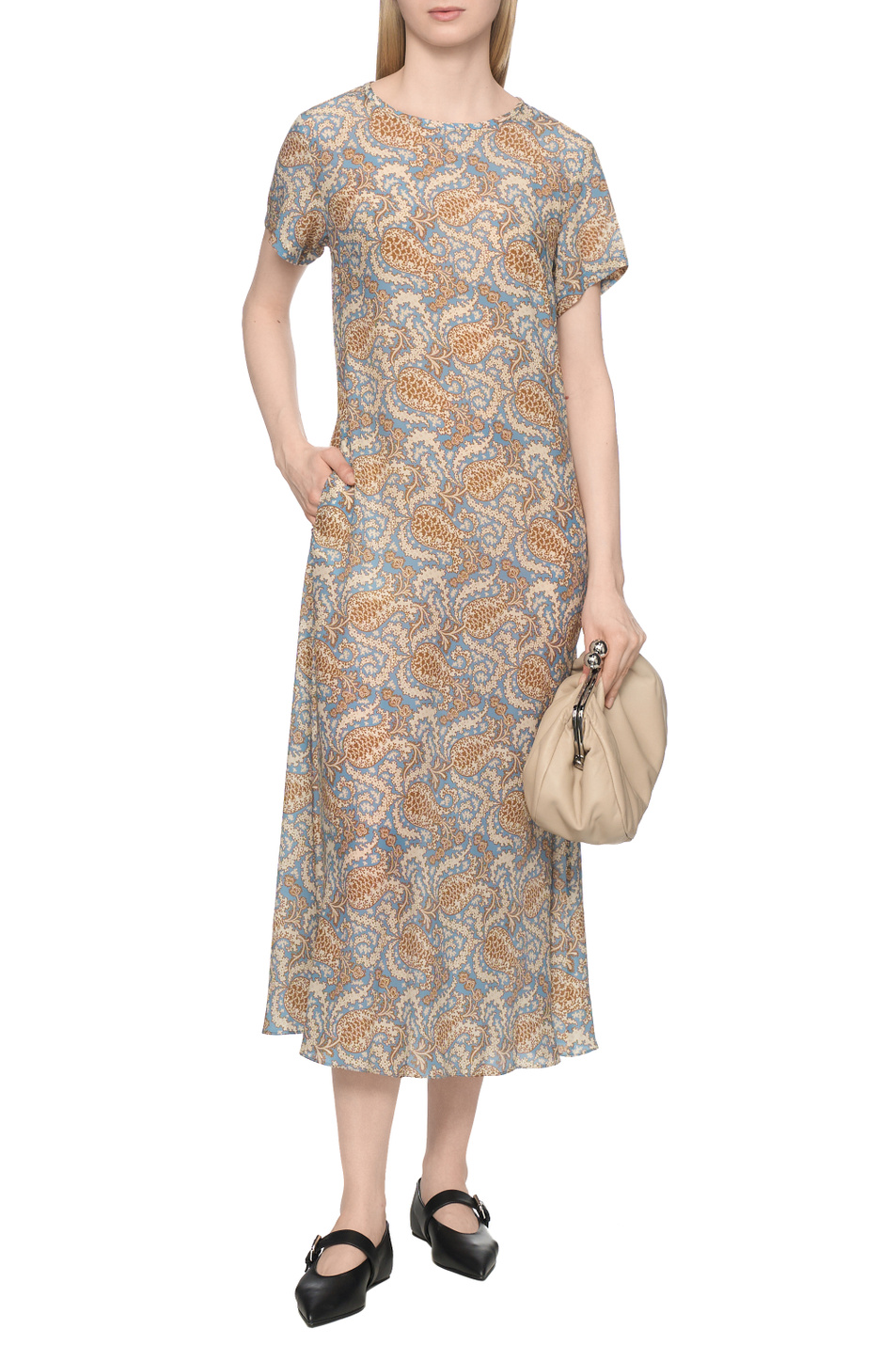 Женский Weekend Max Mara Платье CRESPO из шелка (цвет ), артикул 2615221042 | Фото 3