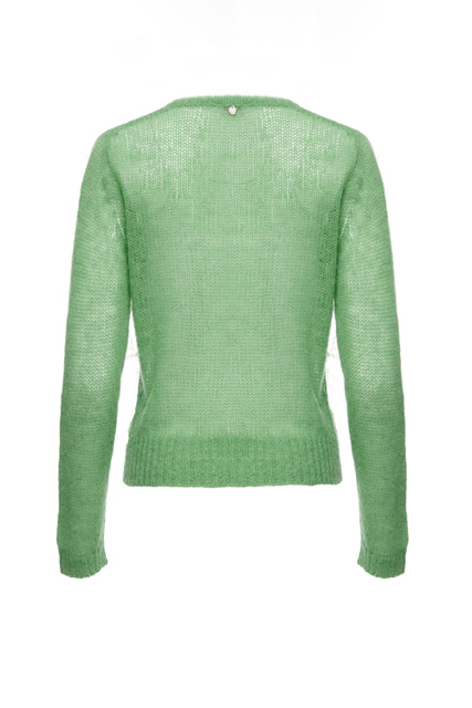 Джемпер из смесовой шерсти с перьями|Основной цвет:Зеленый|Артикул:CF2027MA81M | Фото 2