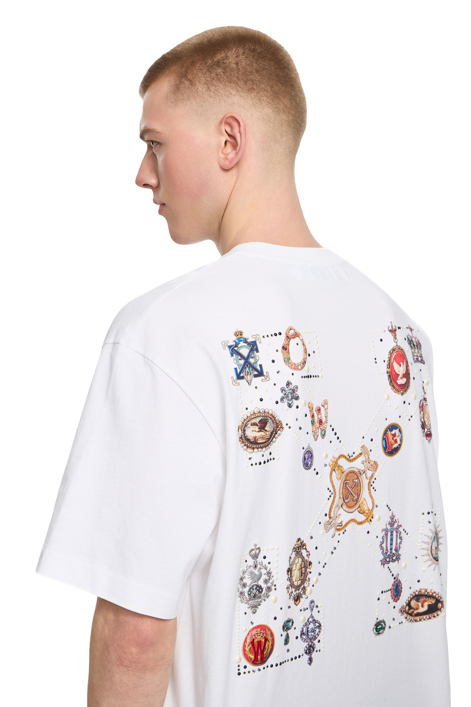 Мужской Off-White Футболка JEWEL ARROW с принтом (цвет ), артикул OMAA120S26JER0031000 | Фото 5