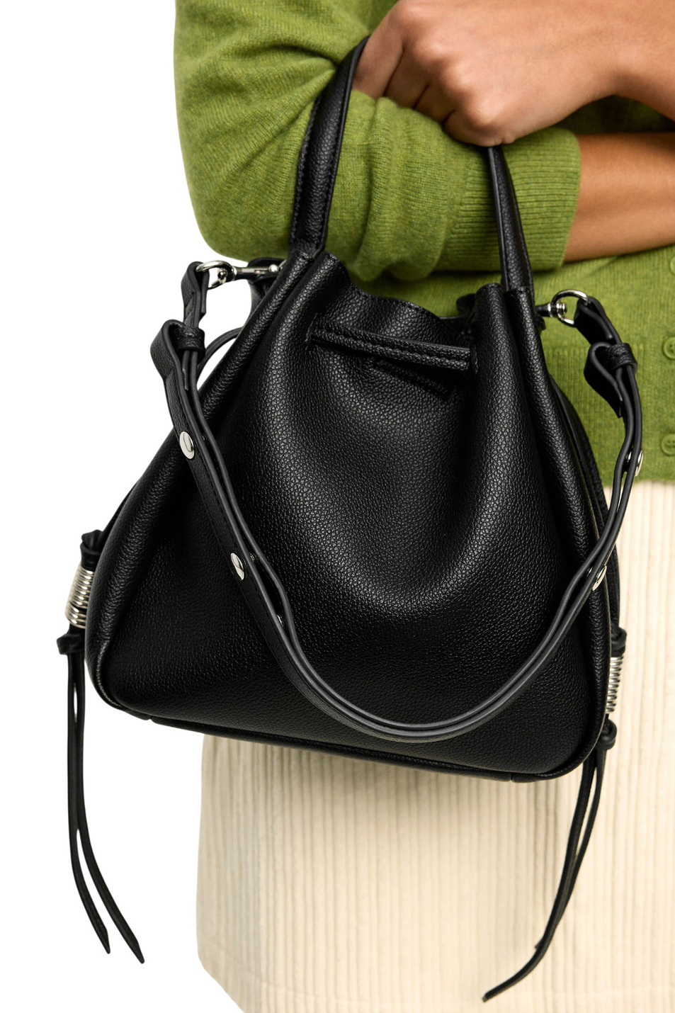 Сумка-ведро с кулиской|Основной цвет:Черный Женский Parfois Сумка-ведро с кулиской (цвет ), артикул 239900 | Фото 5