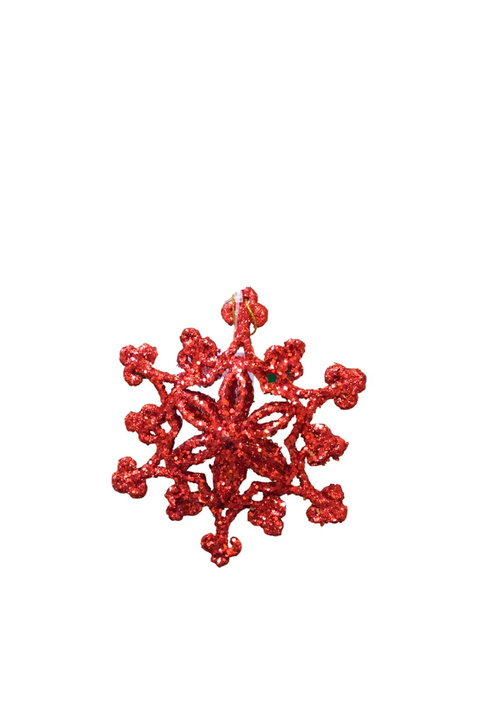 Gisela Graham Елочная игрушка "Снежинка красная" 11 см ( цвет), артикул 14274 | Фото 1