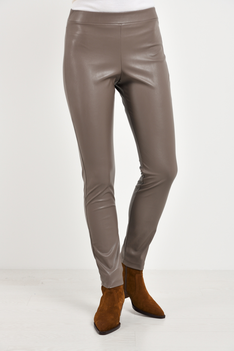 Max Mara Обтягивающие зауженные брюки из экокожи RANGHI (цвет ), артикул 37860306 | Фото 1