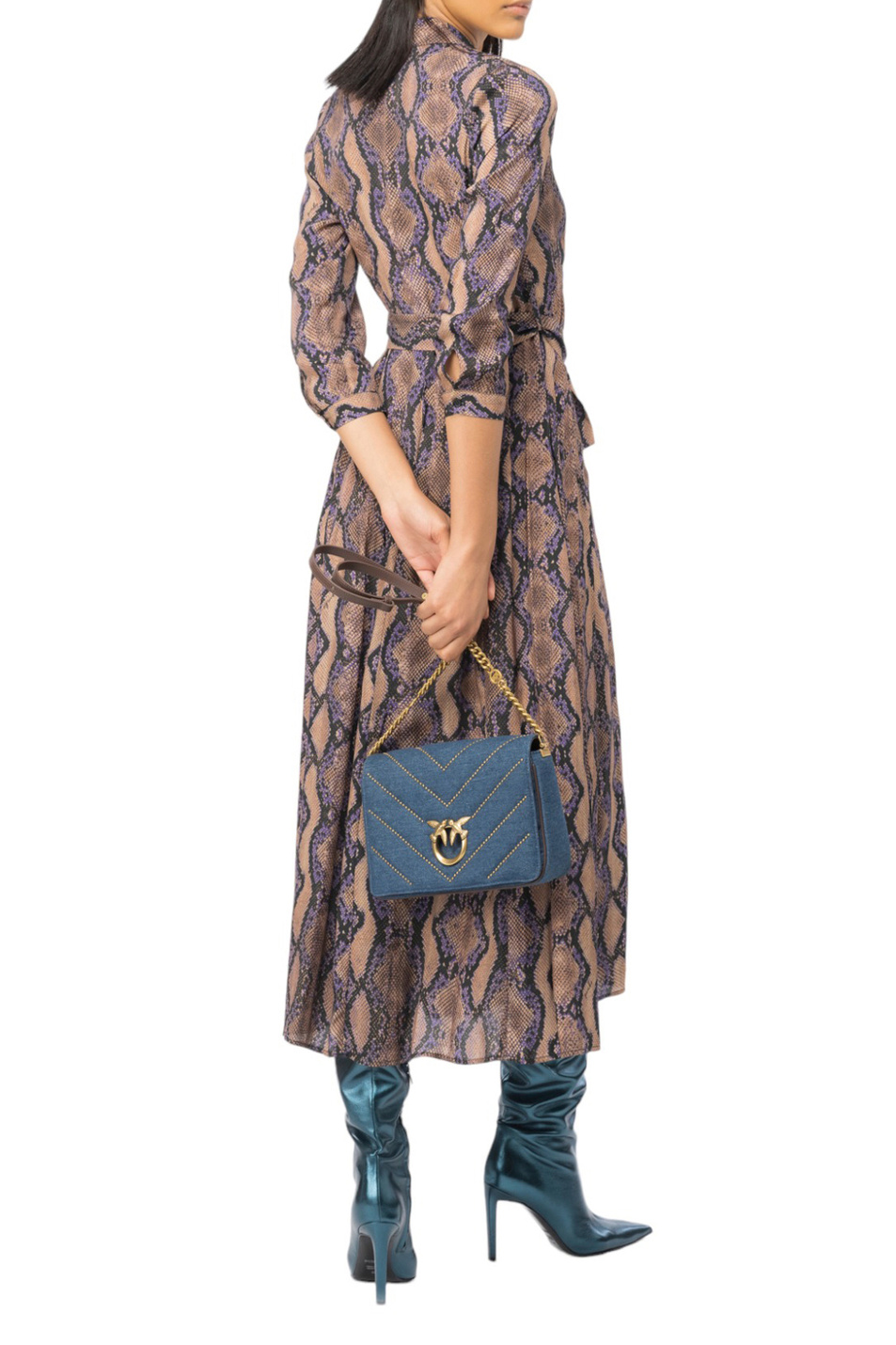 Женский Pinko Платье SUSHI с анималистичным принтом (цвет ), артикул 102167A19A | Фото 4