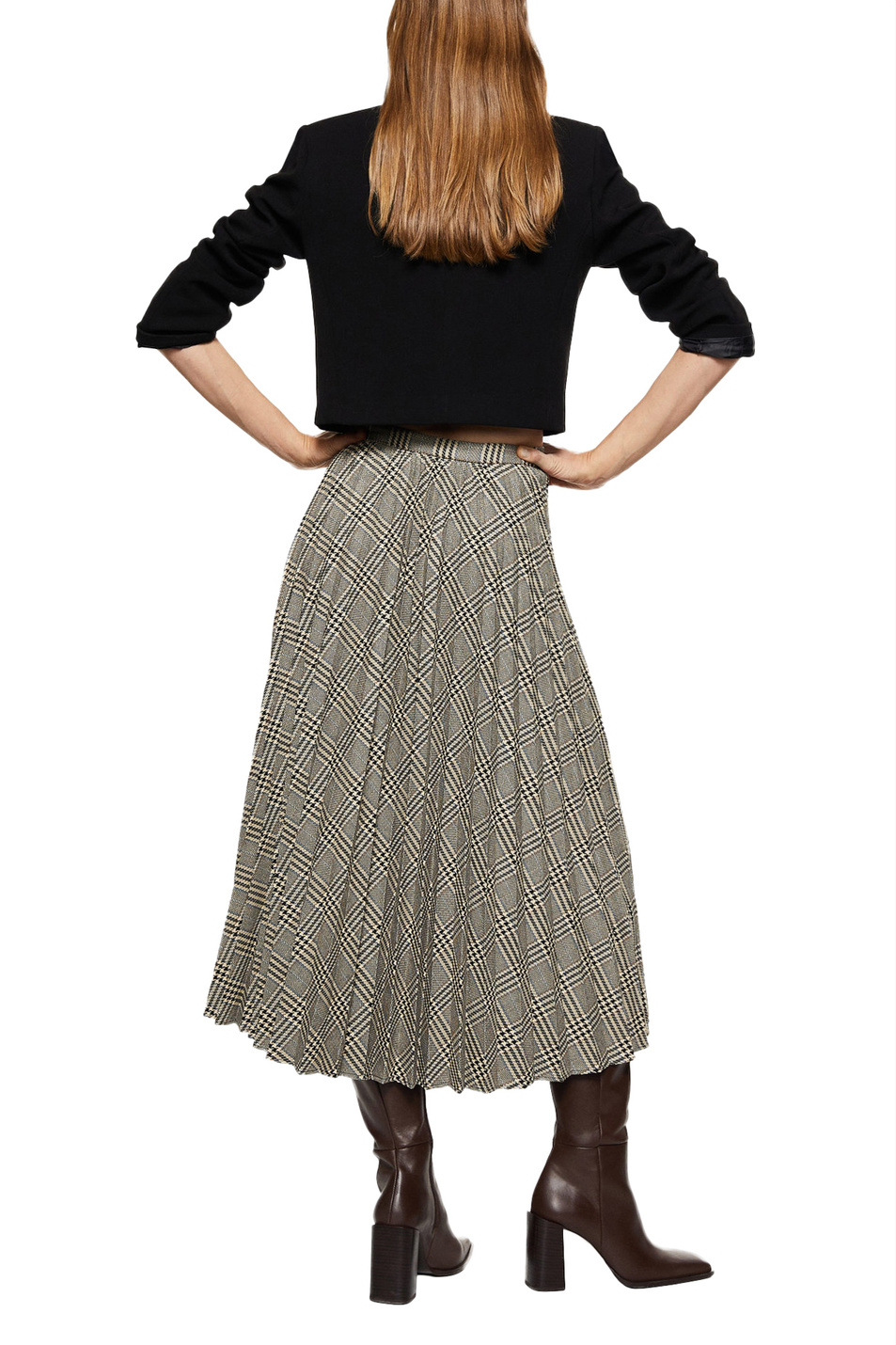 Женский Mango Плиссированная юбка PLEAT в клетку (цвет ), артикул 37076716 | Фото 4