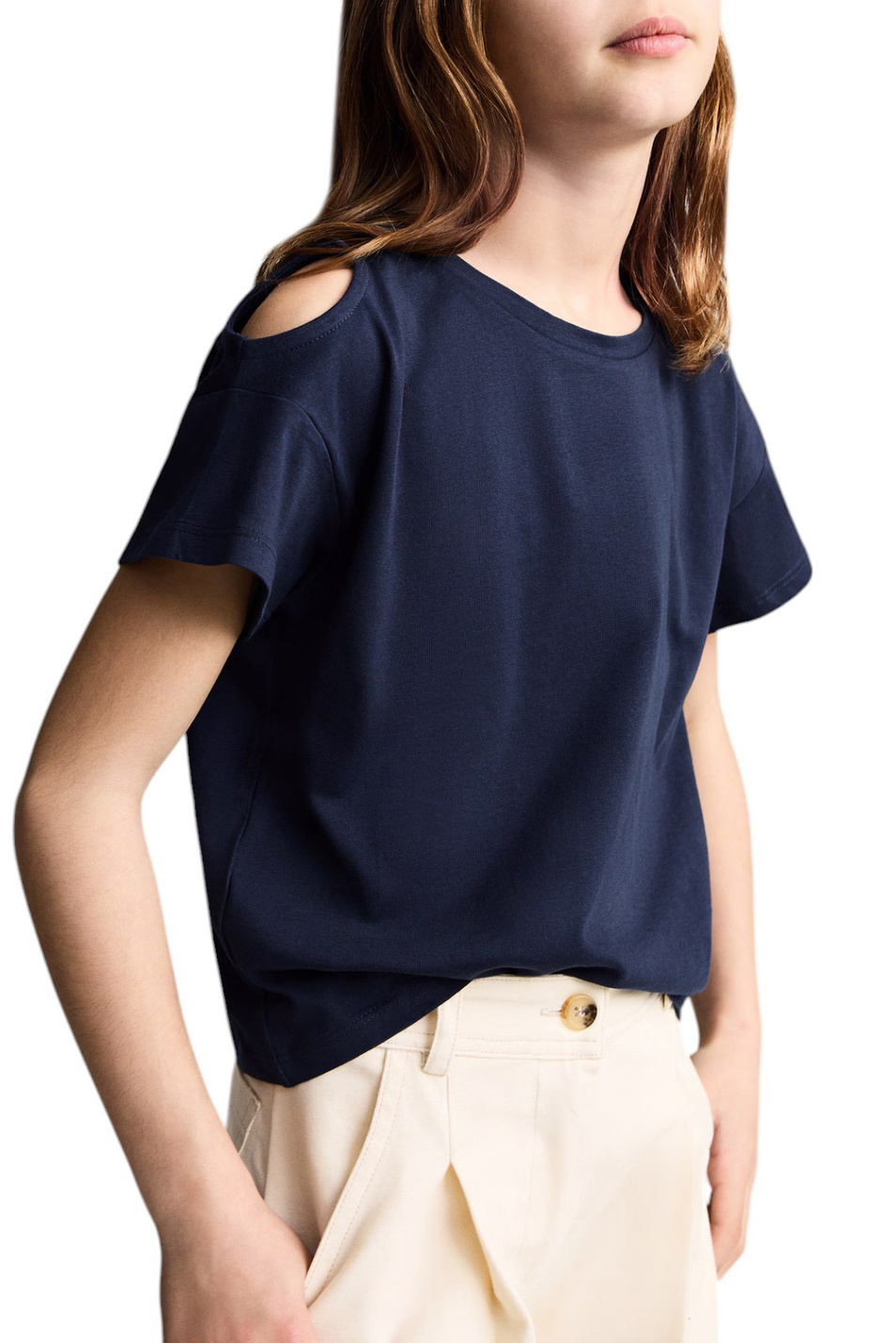Девочкам Mango Kids Футболка CUTOUTL с вырезом (цвет ), артикул 87006354 | Фото 3