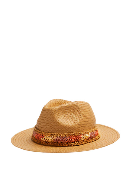 Плетеная шляпа|Основной цвет:Коричневый|Артикул:194739 | Фото 1