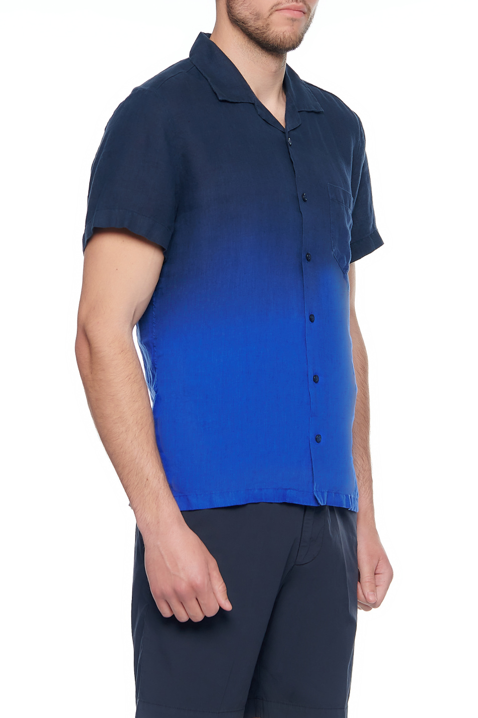 Мужской BOSS Льняная рубашка с градиентной расцветкой (цвет ), артикул 50452844 | Фото 3