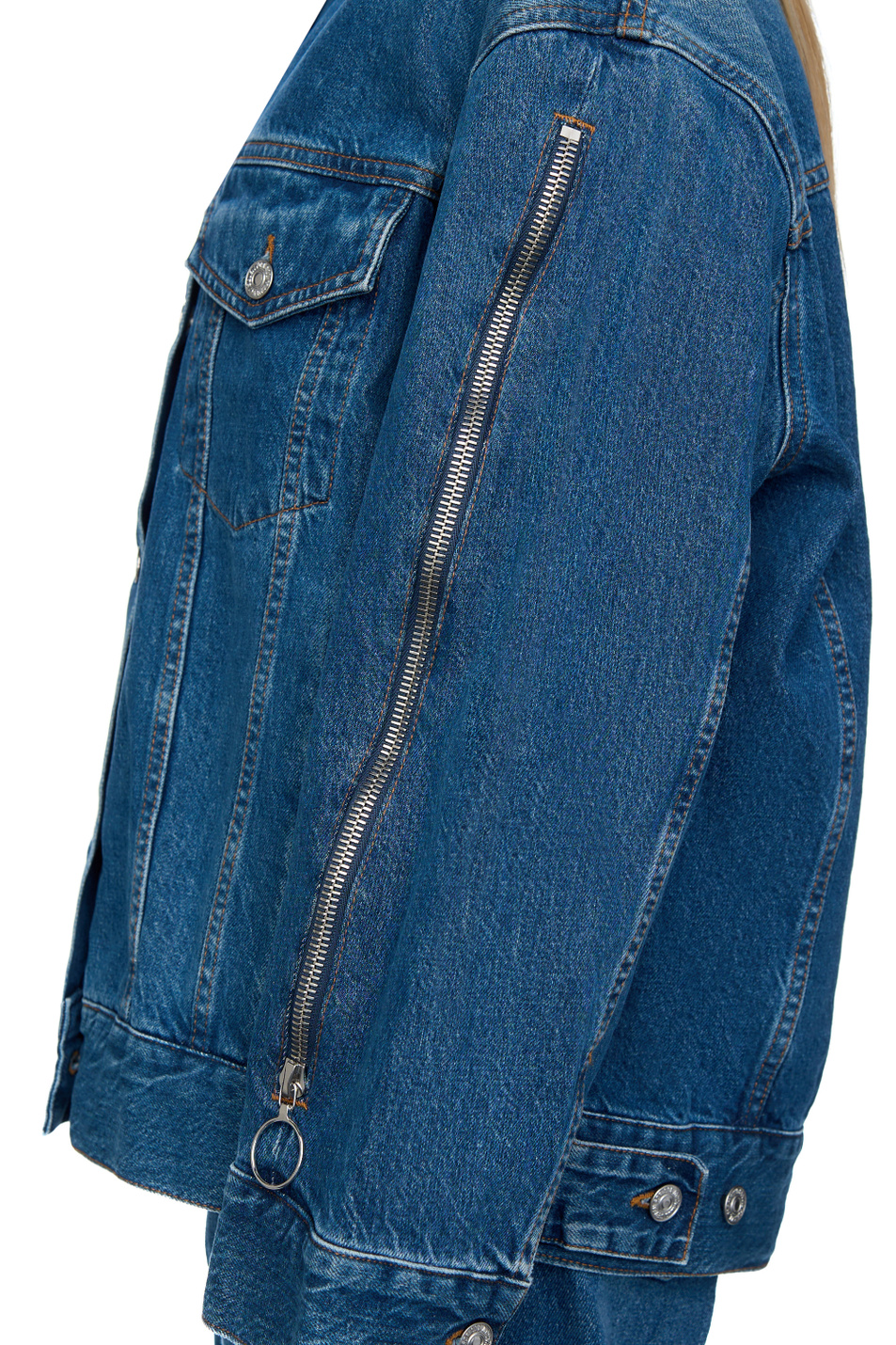 Женский 7 for all Mankind Куртка джинсовая из хлопка (цвет ), артикул JSCK066ZTO | Фото 7