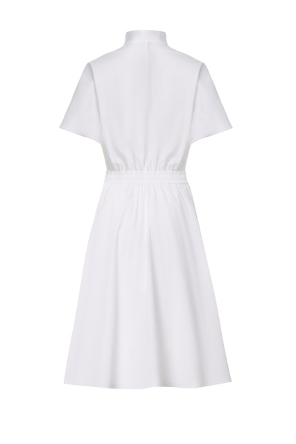 Однотонное платье HANAMI с горловиной на молнии|Основной цвет:Белый|Артикул:124018-60501 | Фото 2