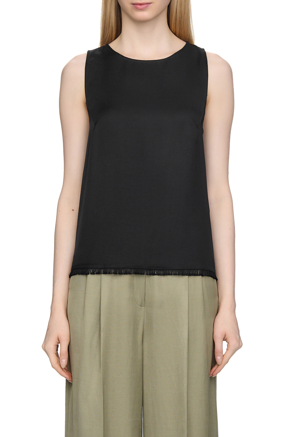 Женский Emme Marella Топ из вискозы и льна (цвет ), артикул 2515161061 | Фото 4