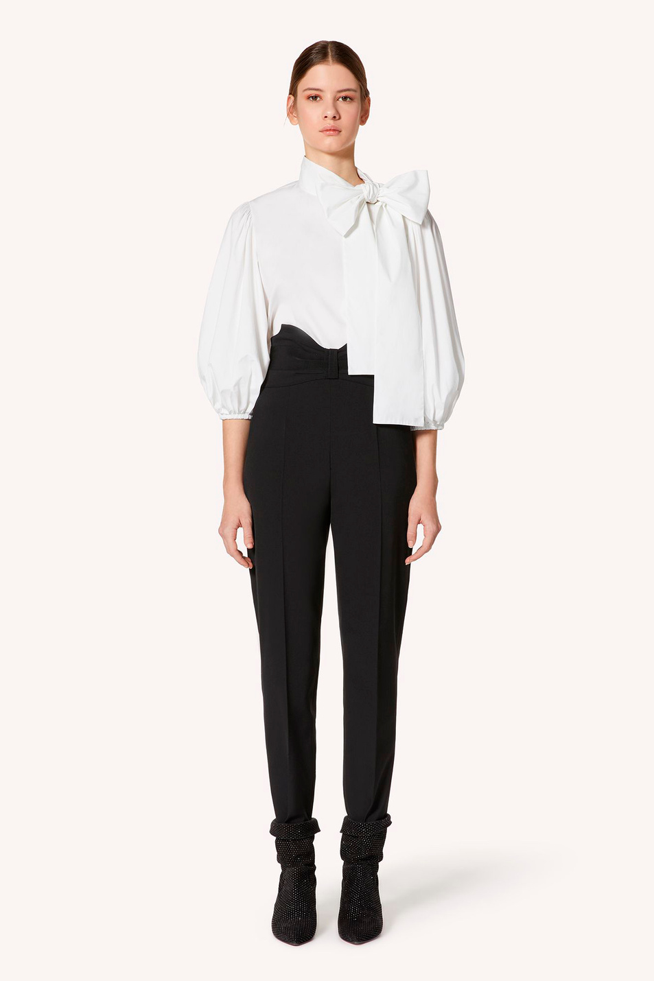 Женский Red Valentino Брюки классические прямые с высокой посадкой PANTALONE (цвет ), артикул UR3RBD0500J | Фото 1