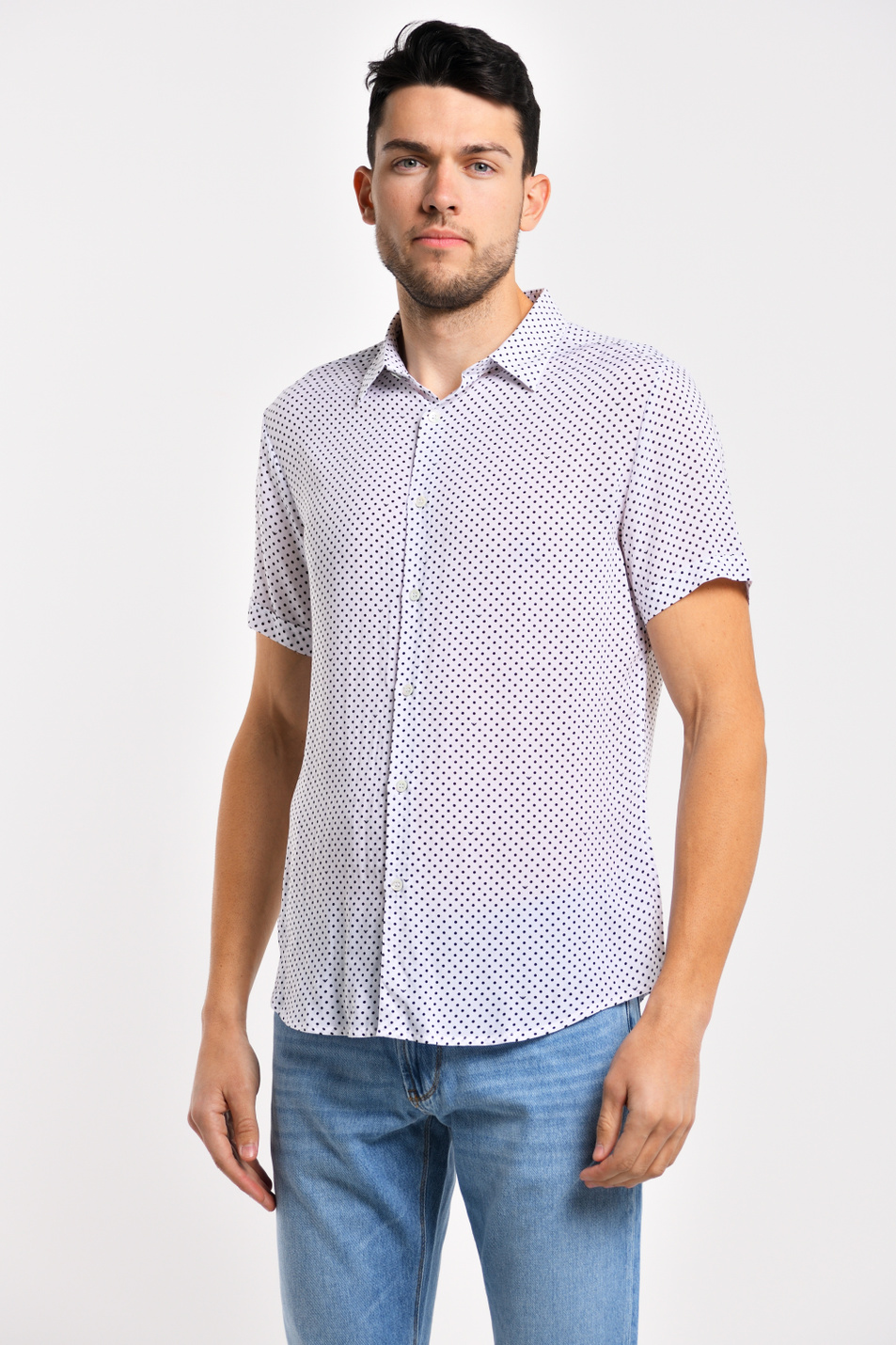 Мужской Emporio Armani Рубашка из натуральной вискозы (цвет ), артикул 3H1C91-1NREZ | Фото 1