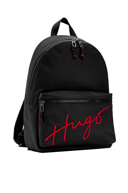 Нейлоновый рюкзак с логотипом|Основной цвет:Черный|Артикул:50482334 | Фото 2