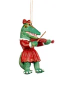 Не имеет пола Goodwill Елочная игрушка "Крокодилица и скрипка", 9 см (цвет ), артикул MO 95219_2 | Фото 1