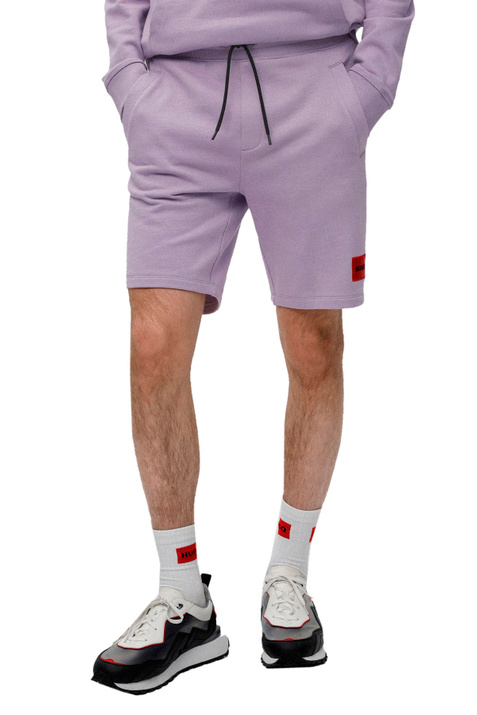 HUGO Шорты с контрастной нашивкой с лого (Фиолетовый цвет), артикул 50466196 | Фото 3