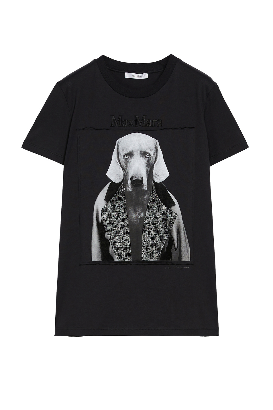 Футболка MMDOG из натурального хлопка|Основной цвет:Черный Женский Max Mara Футболка MMDOG из натурального хлопка (цвет ), артикул 19460323 | Фото 1