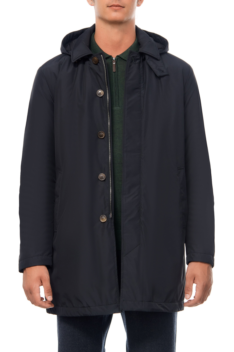 Мужской Canali Куртка однотонная с капюшоном (цвет ), артикул O10439SG01774 | Фото 3