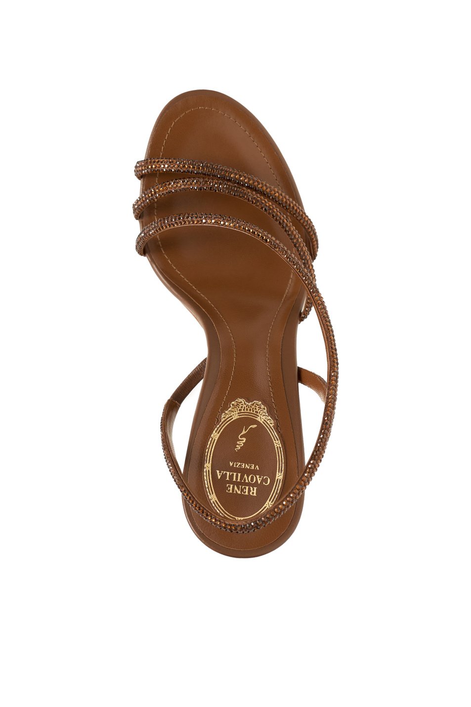 Женский René Caovilla Босоножки Erin со стразами (цвет ), артикул C12698-100-RN01X033 | Фото 4