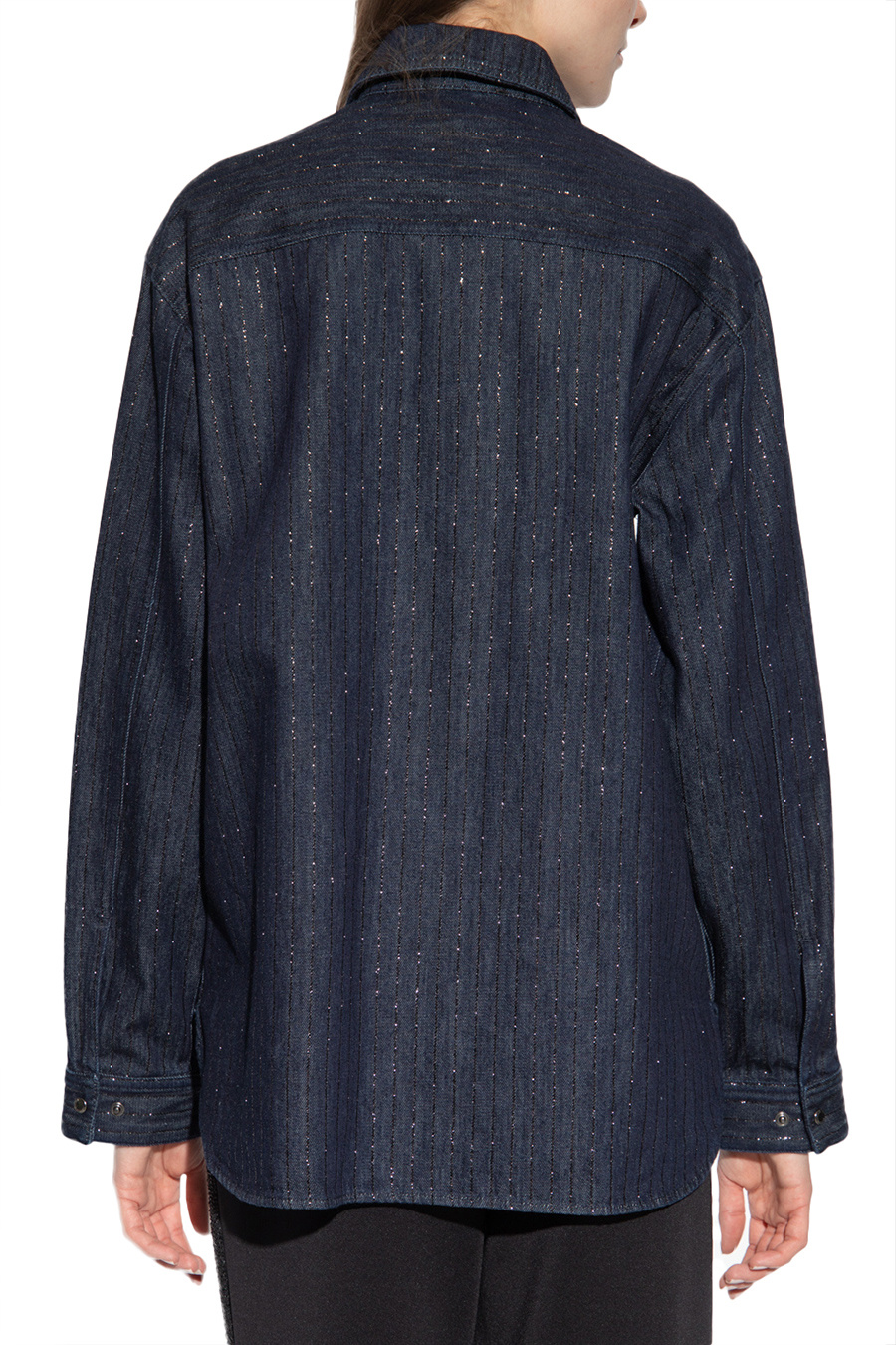 Женский Emporio Armani Рубашка прямого кроя в тонкую полоску (цвет ), артикул 3R2C75-2DX6Z | Фото 4