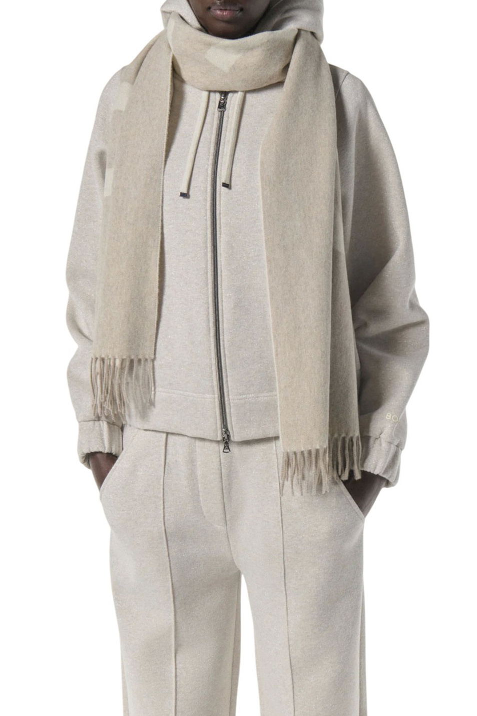 Толстовка TALLI-1 из смесового хлопка|Основной цвет:Бежевый Женский Bogner Толстовка TALLI-1 из смесового хлопка (цвет ), артикул 86079466 | Фото 3