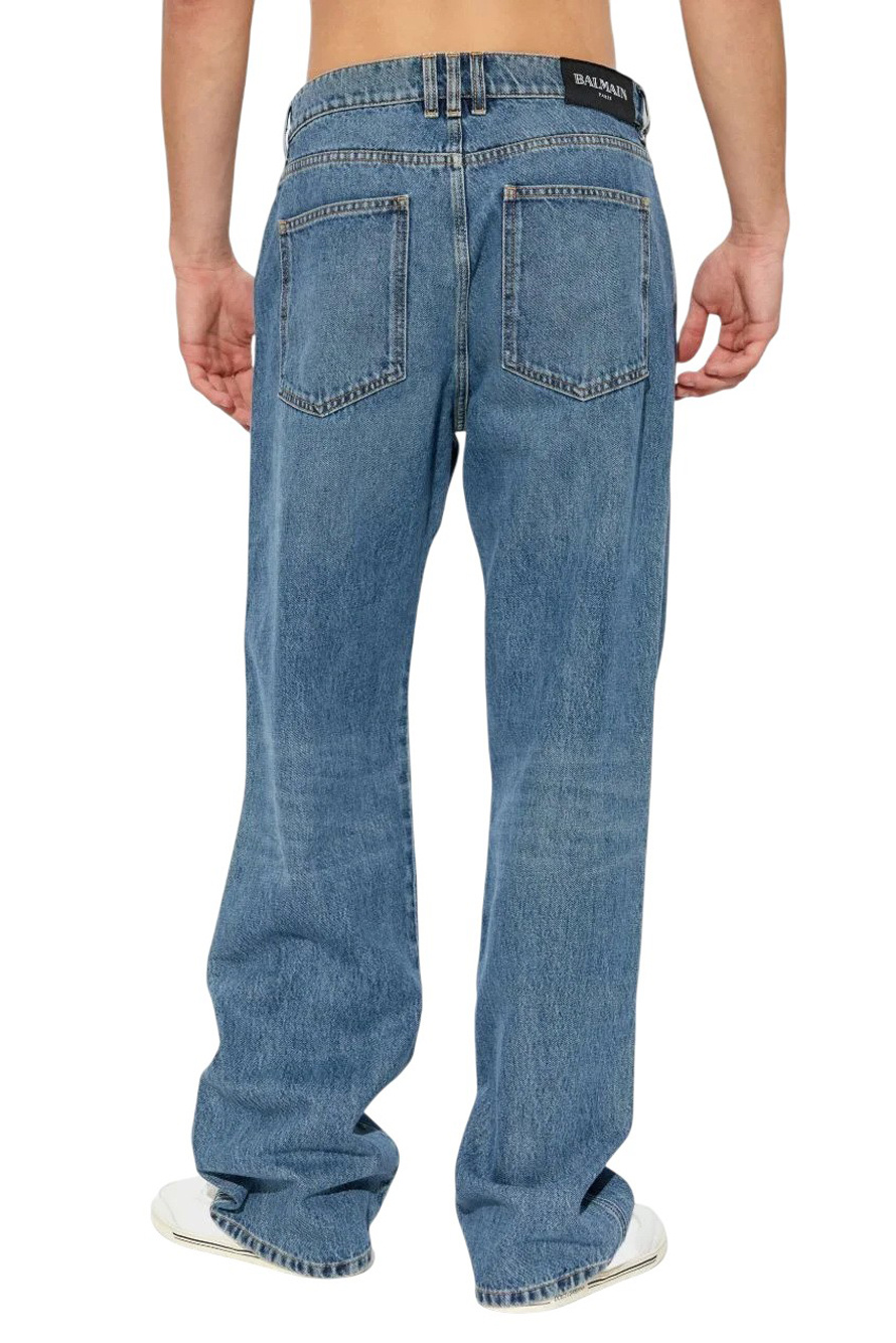 Джинсы из хлопка|Основной цвет:Синий Мужской Balmain Джинсы из хлопка (цвет ), артикул FH0ML137DG02 | Фото 5
