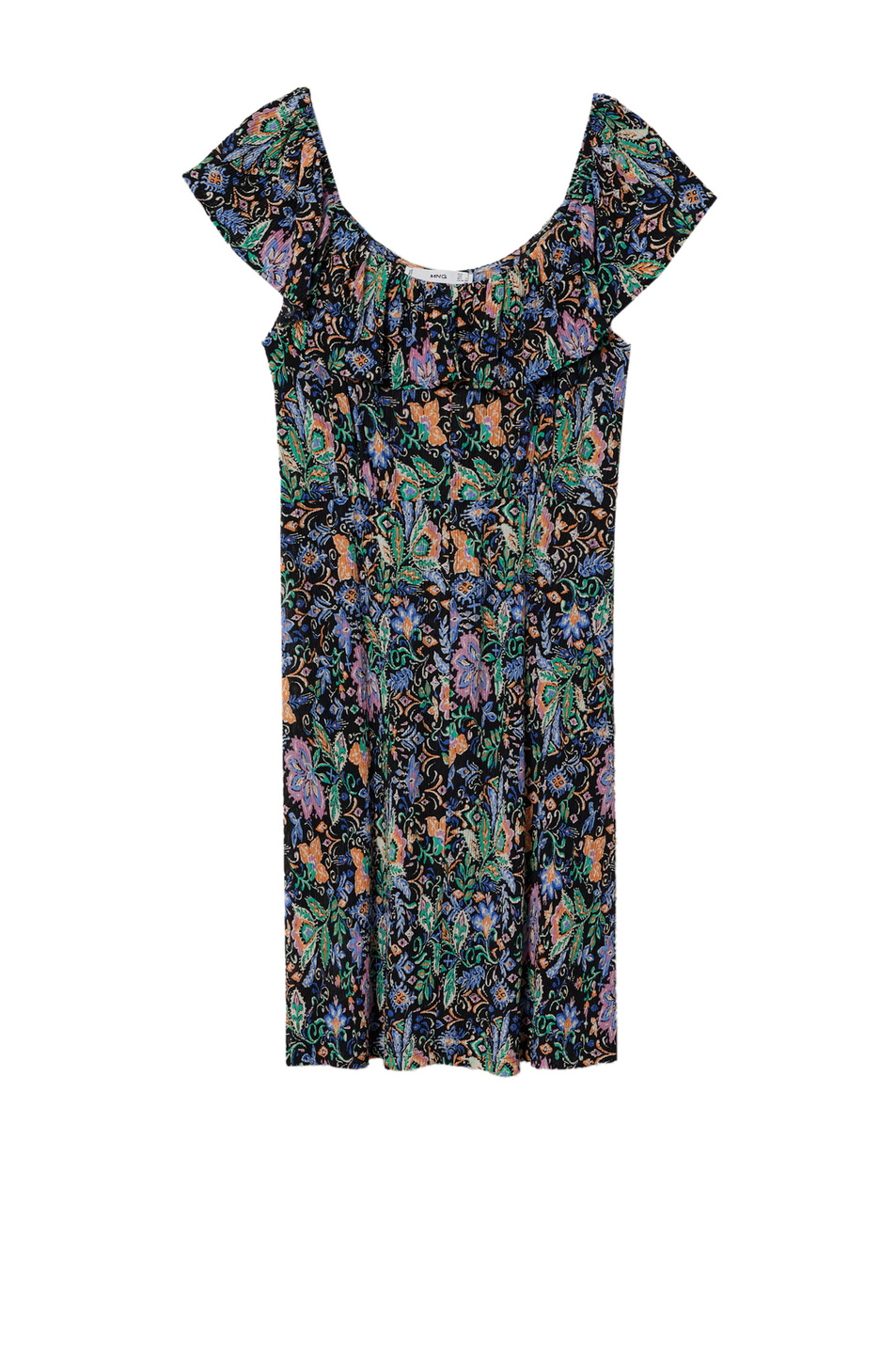Женский Mango Платье SARAY с рюшами на вырезе (цвет ), артикул 27029202 | Фото 1
