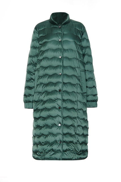 Стеганое пальто PANDA на кнопках с пуховым наполнителем|Основной цвет:Зеленый|Артикул:1493032 | Фото 1