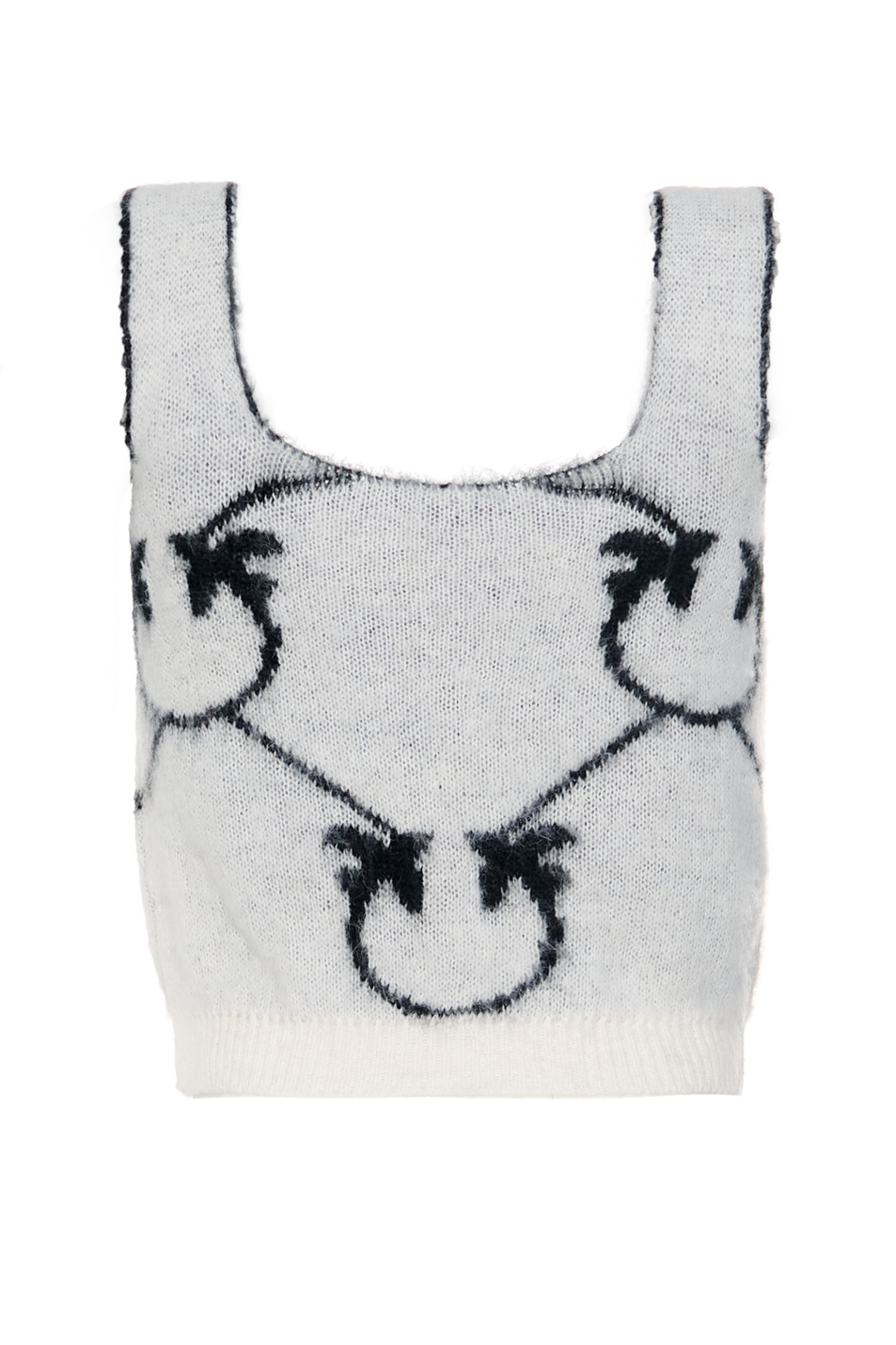 Женский Pinko Вязаный топ с крупным жаккардовым узором Love Birds Monogram (цвет ), артикул 1G17WVA007 | Фото 2