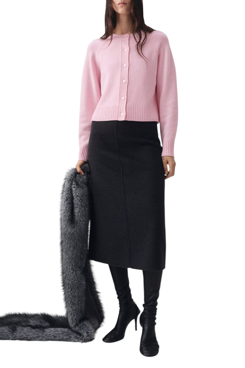 Женский Mango Кардиган SCORPIUS из шерсти и кашемира (цвет ), артикул 17056352 | Фото 2