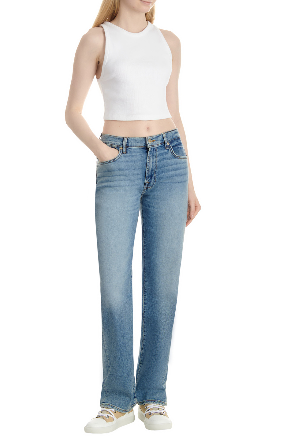 Женский 7 for all Mankind Джинсы ELLIE прямого кроя (цвет ), артикул JSER1200VL | Фото 2