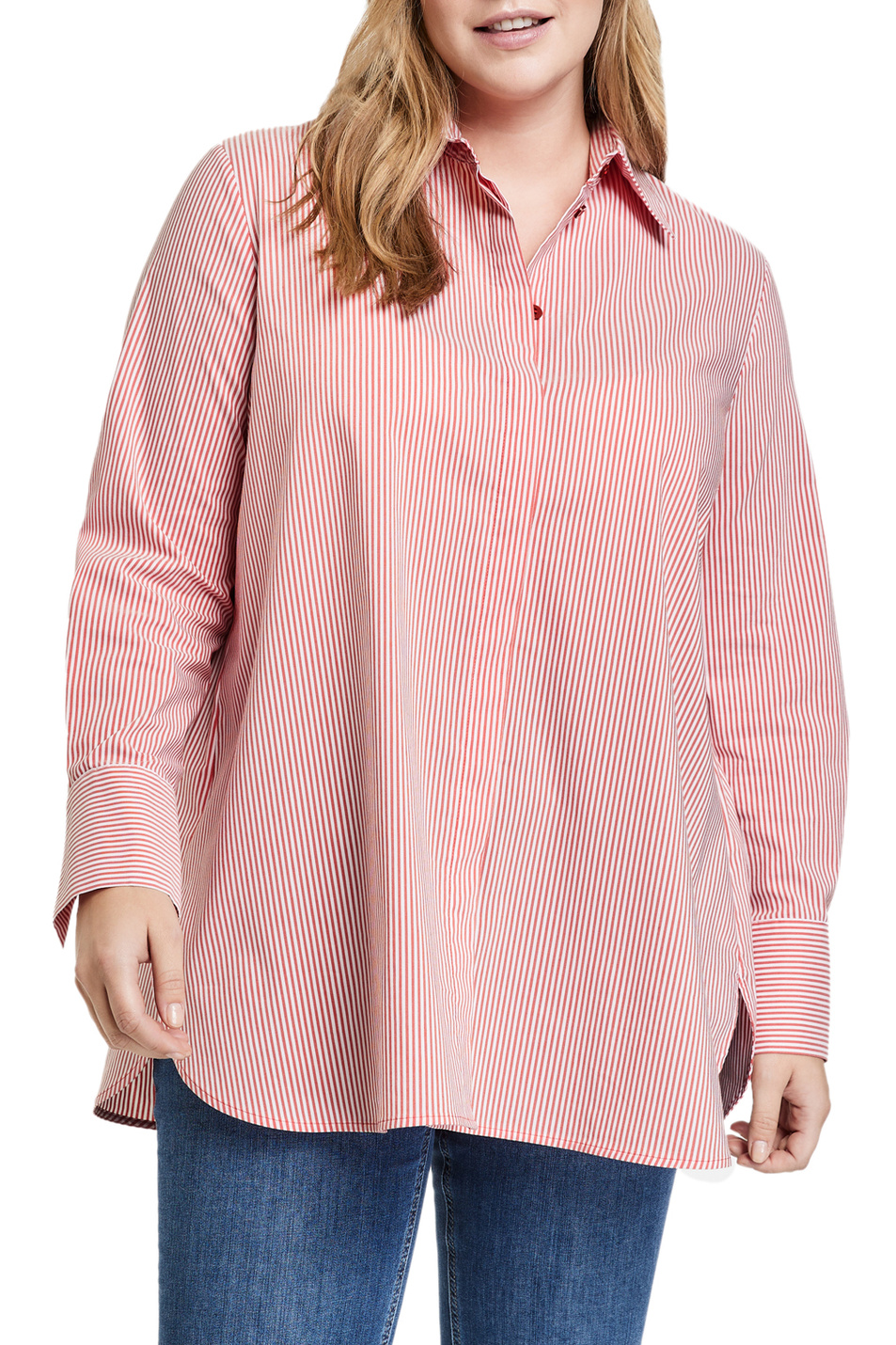 Samoon Рубашка из смесового хлопка в полоску (цвет ), артикул 960992-29244 | Фото 3