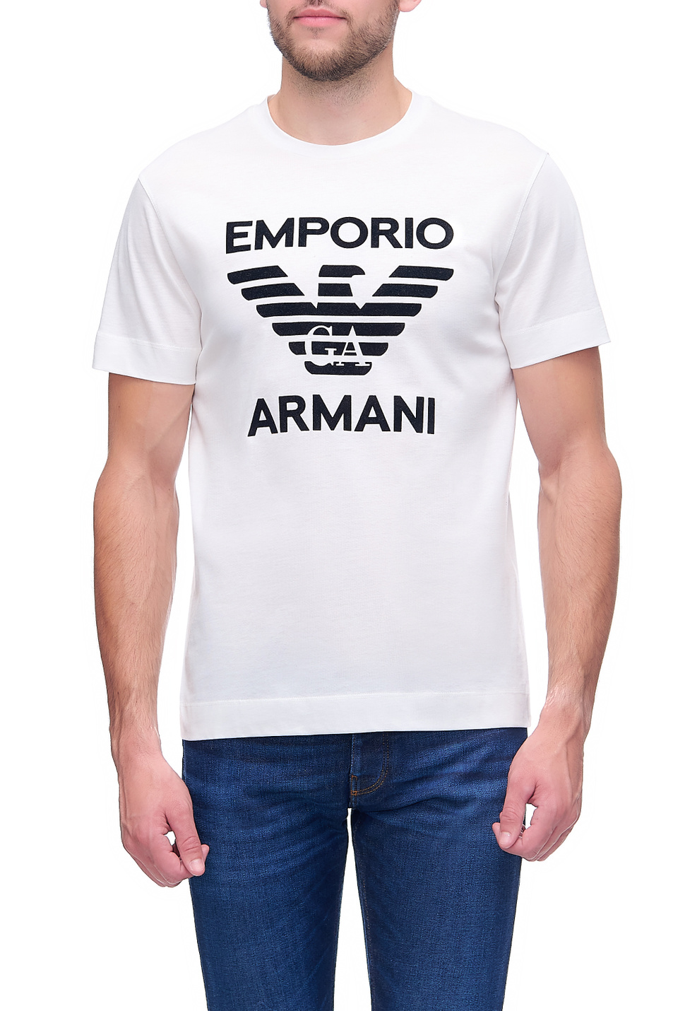 Emporio Armani Футболка с крупным логотипом на груди (цвет ), артикул 6K1TD0-1JSAZ | Фото 1