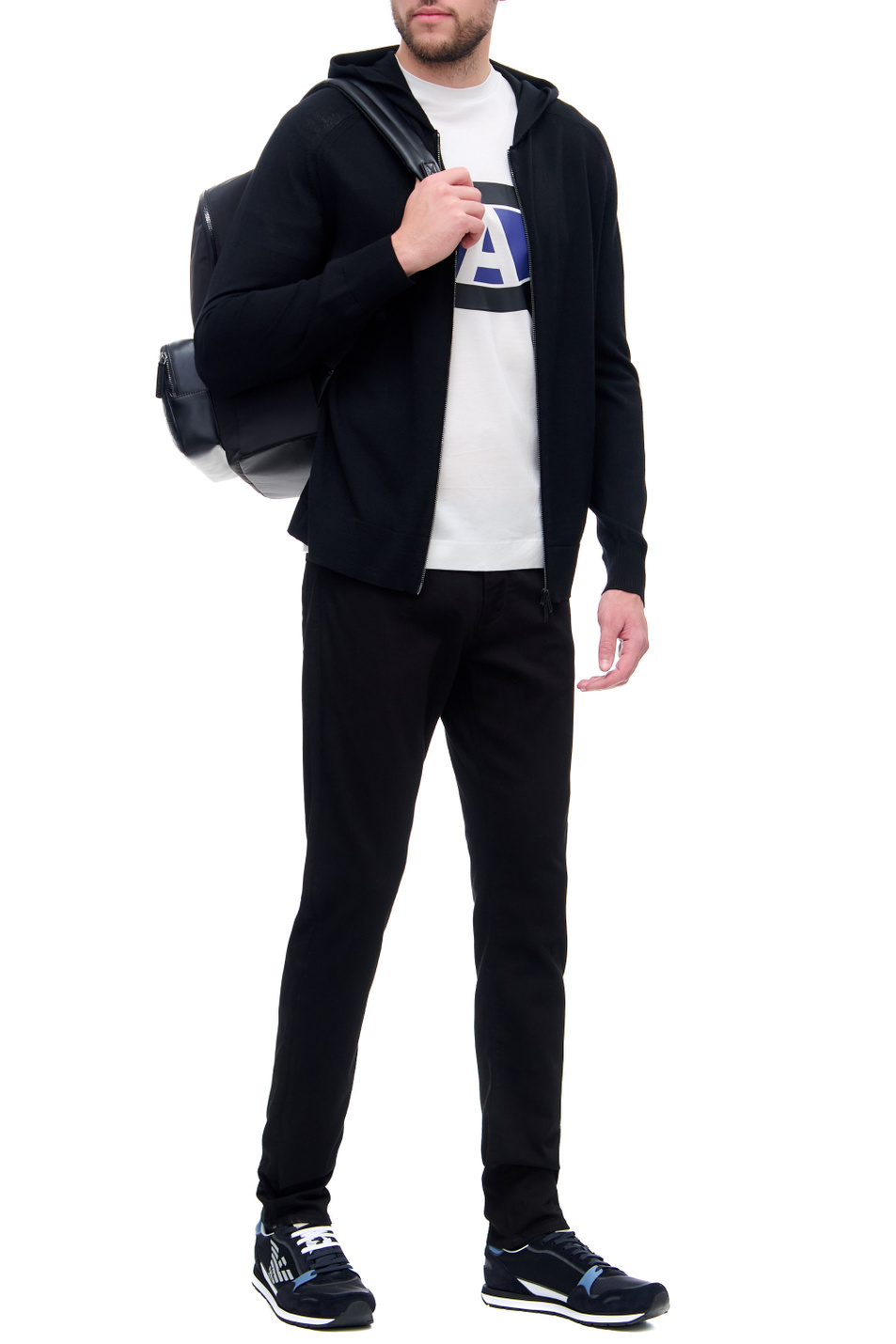 Emporio Armani Зауженные брюки из смесового хлопка (цвет ), артикул 6K1J06-1DHDZ | Фото 2