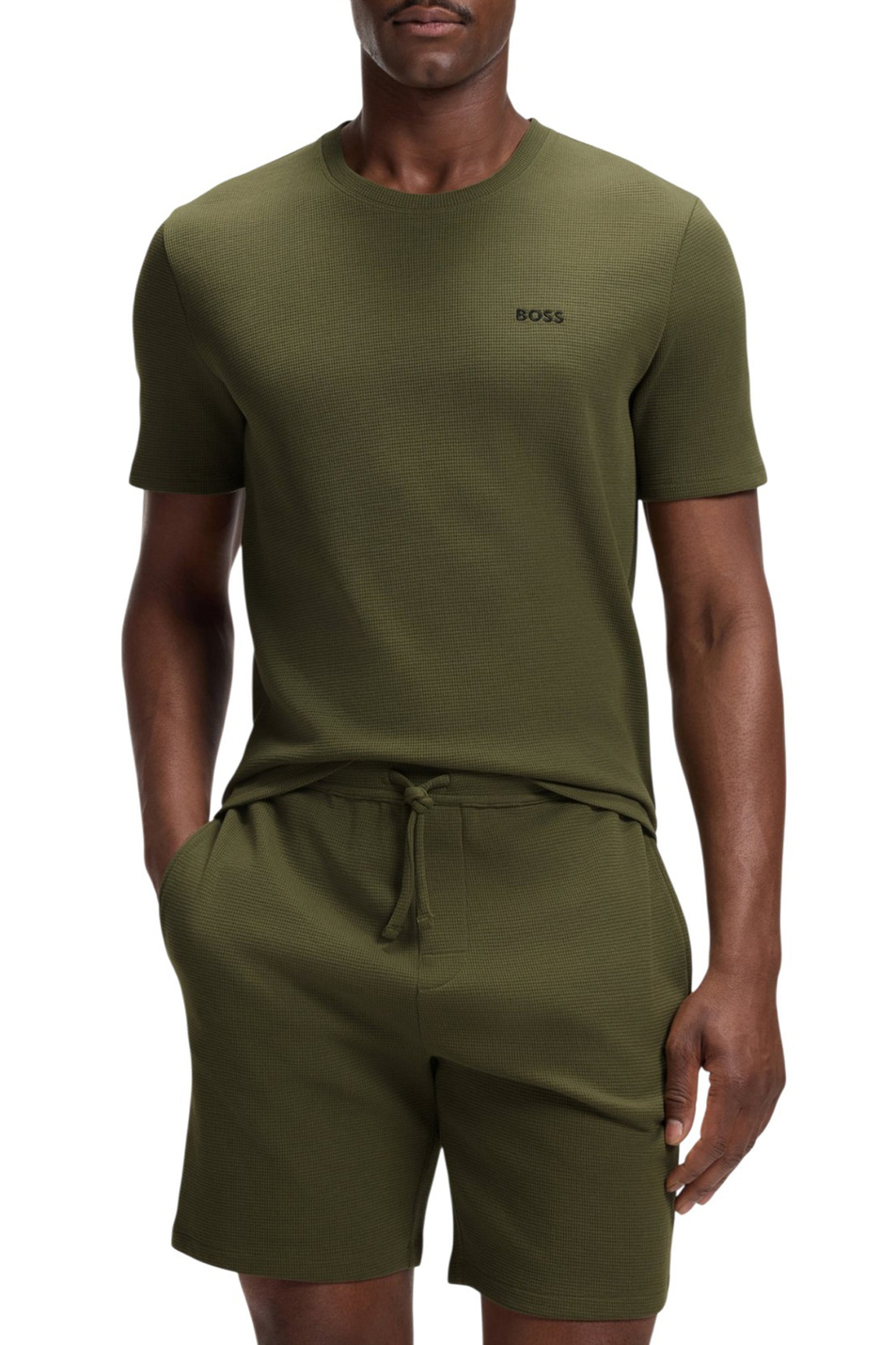 Мужской BOSS Футболка Waffle из смесового хлопка (цвет ), артикул 50535891 | Фото 3