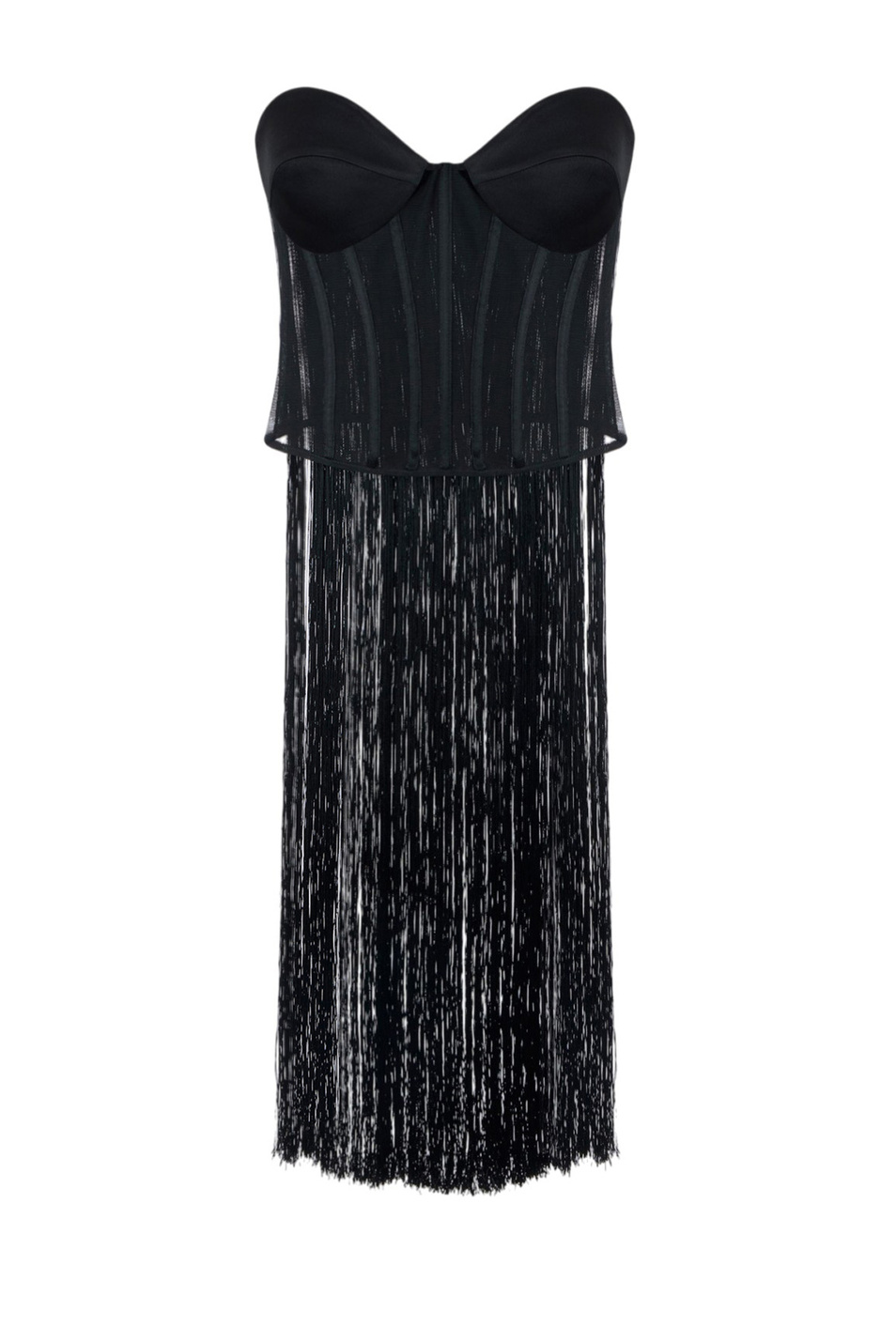 Женский Elisabetta Franchi Топ- бюстье с бахромой (цвет ), артикул TO06563E2 | Фото 1