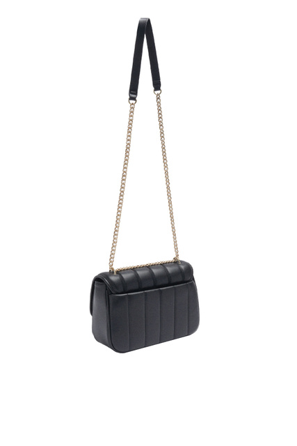 Стеганая сумка через плечо с цепочкой|Основной цвет:Черный|Артикул:205298 | Фото 2