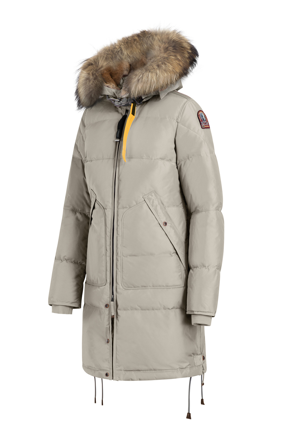 Пальто LONG BEAR с наполнителем из утиного пуха и пера со съемным капюшоном с мехом енота|Основной цвет:Бежевый Женский Parajumpers Пальто LONG BEAR с наполнителем из утиного пуха и пера со съемным капюшоном с мехом енота (цвет ), артикул MA33 | Фото 2