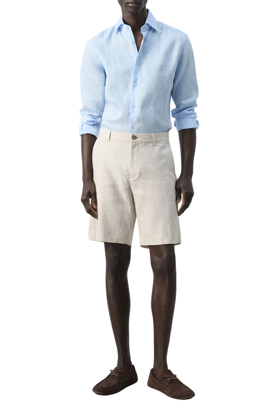 Мужской Mango Man Шорты CARP однотонные (цвет ), артикул 27066709 | Фото 2