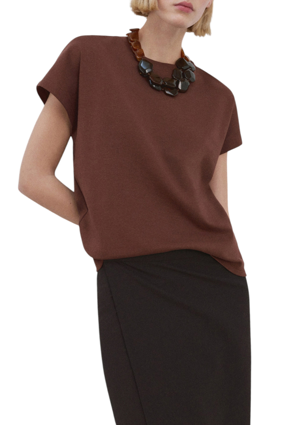 Женский Mango Футболка SEVILLA из хлопка (цвет ), артикул 27954096 | Фото 3