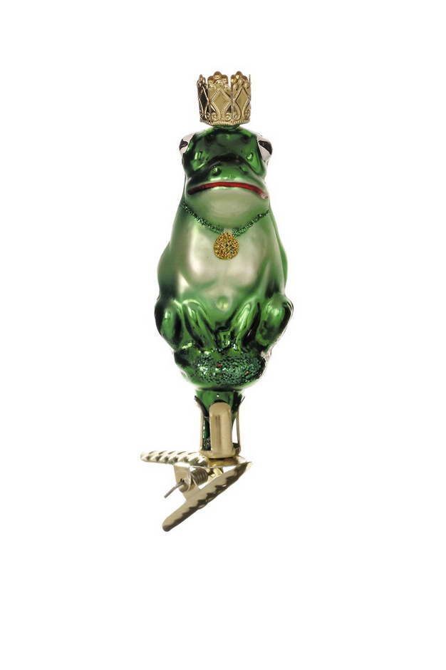 Не имеет пола Inge's Christmas Елочная игрушка на клипсе "Принц-лягушка", 8 см (цвет ), артикул 10101S014 | Фото 1
