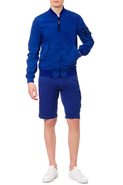 Куртка с двухсторонней молнией|Основной цвет:Синий|Артикул:12CMOW004A005864G | Фото 2