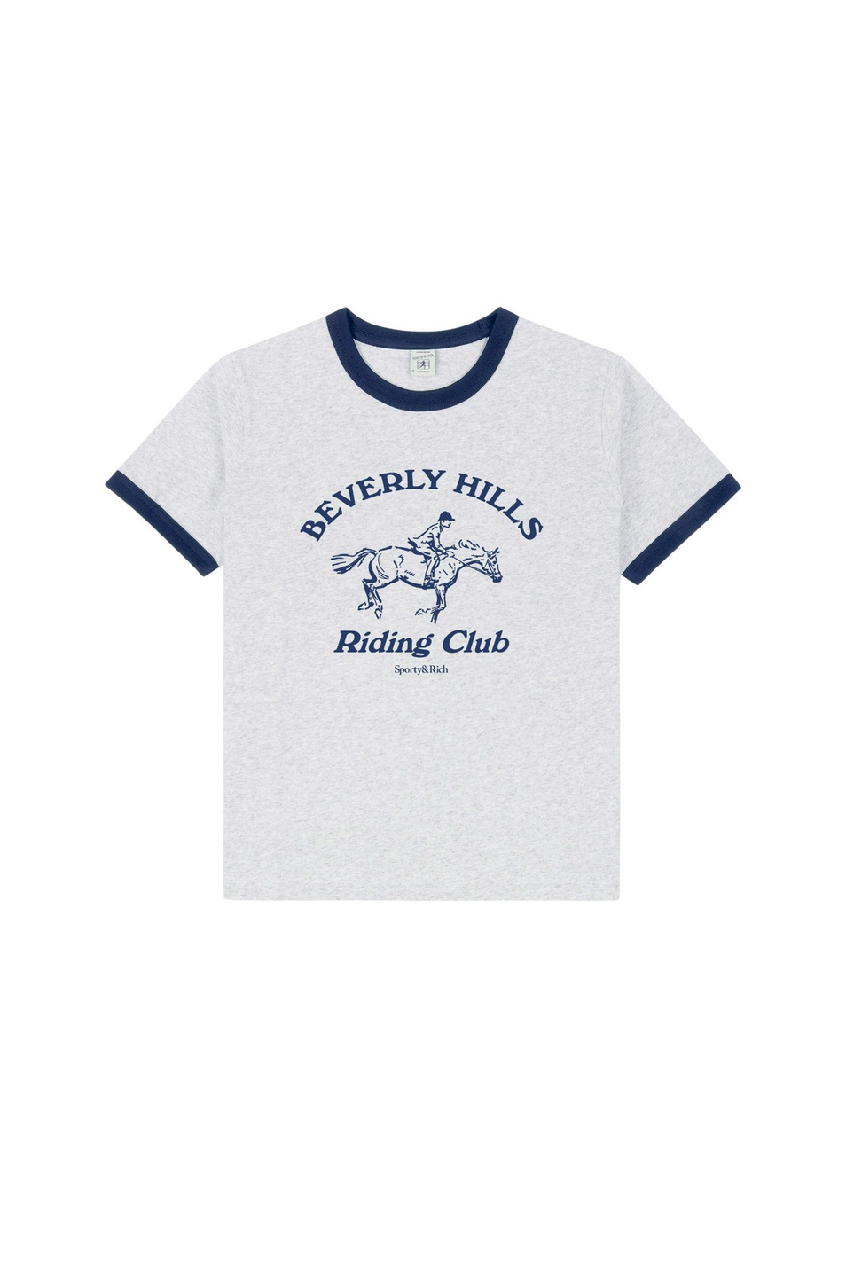 Женский Sporty & Rich Футболка RH Riding Club Ringer из хлопка (цвет ), артикул TO07364255GY18 | Фото 1