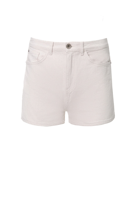 Короткие шорты из смесового хлопка|Основной цвет:Кремовый|Артикул:3L2J32-2ND4Z | Фото 1