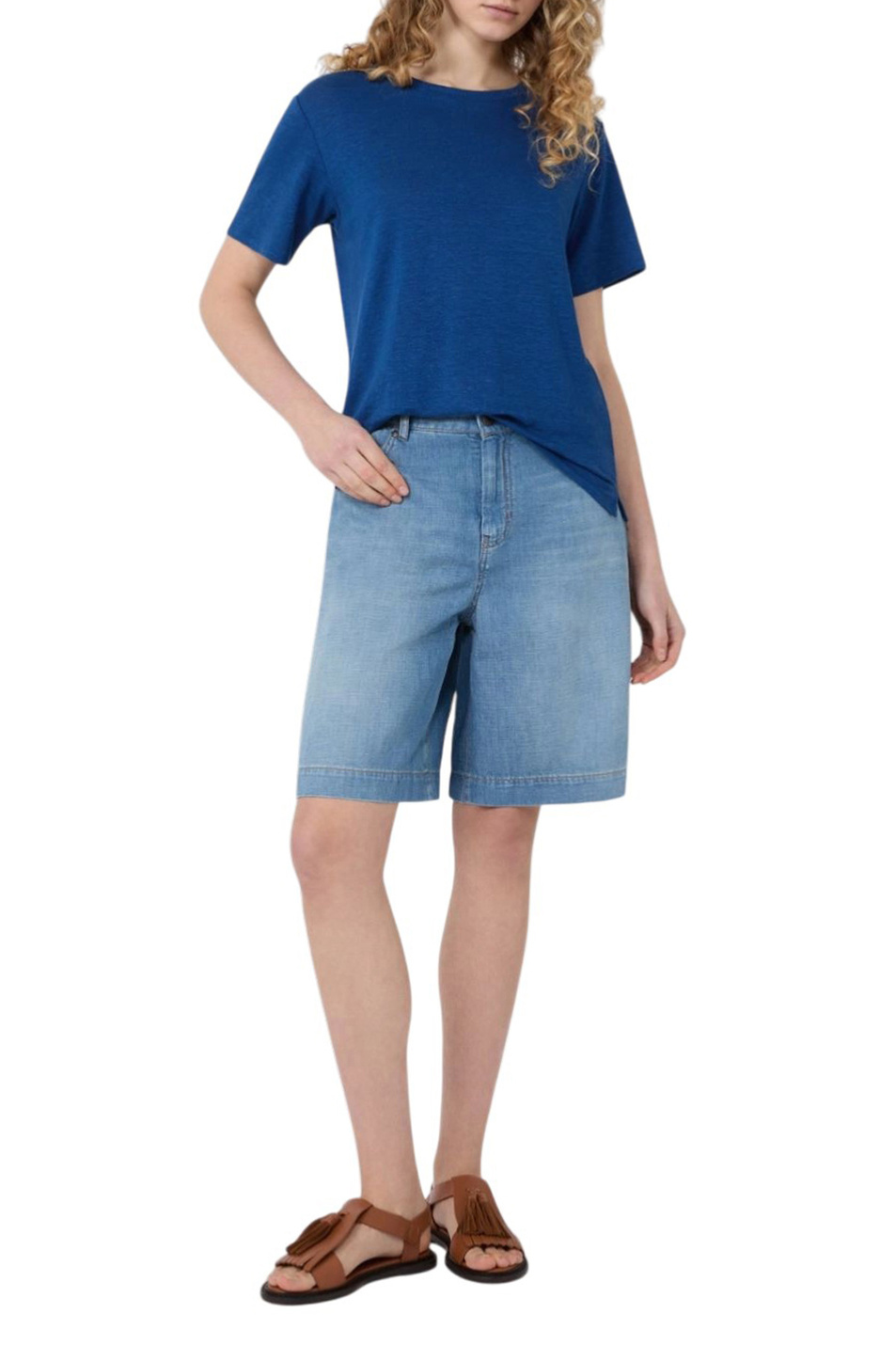 Женский Weekend Max Mara Футболка PELOTA из эластичного льна (цвет ), артикул 2615941052 | Фото 2